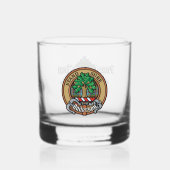 Clan Anderson Crest over Tartan Whisky Glas (Voorkant)