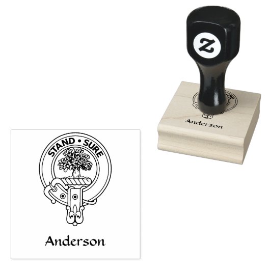 Clan Anderson Crest Rubber Stamp Rubberstempel (Gestempeld)