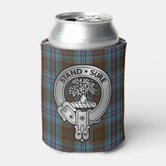 Clan Anderson Crest & Tartan Blikjeskoeler (Blikje Voorkant)