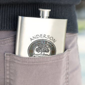 Clan Anderson Crest & Tartan Flask Flacon (Voorbeeld)