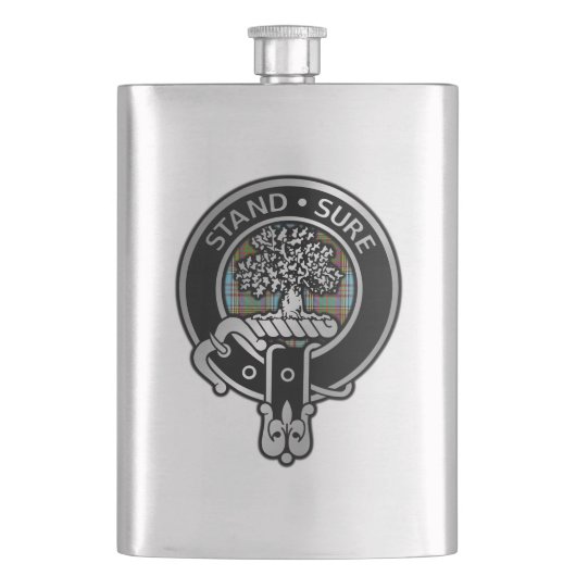 Clan Anderson Crest & Tartan Flask Flacon (Voorkant)