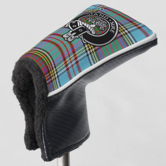 Clan Anderson Crest & Tartan Golf Head Hoesje Golfheadcover (3/4 voorkant)