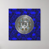 Clan Anderson Crest & Tartan Knot op Thistle Canvas Afdruk (Voorkant)