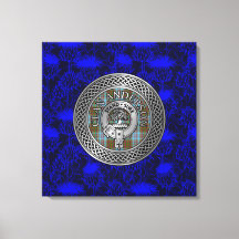 Clan Anderson Crest & Tartan Knot op Thistle