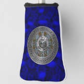 Clan Anderson Crest & Tartan Knot op Thistle Golfheadcover (Draai 90)