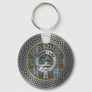 Clan Anderson Crest & Tartan Knot Sleutelhanger