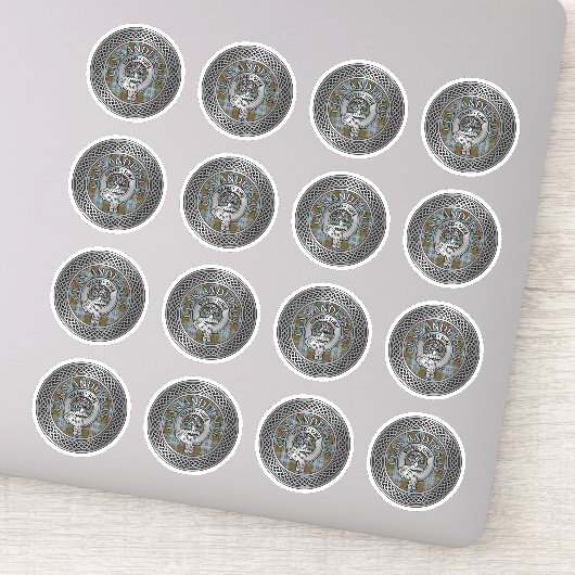 Clan Anderson Crest & Tartan Knot Sticker (Detail)