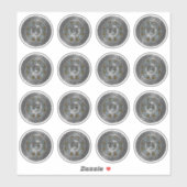 Clan Anderson Crest & Tartan Knot Sticker (Vel)