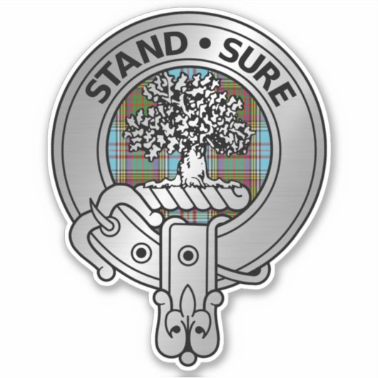 Clan Anderson Crest & Tartan Sticker (Voorkant)