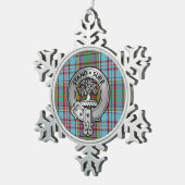 Clan Anderson Crest & Tartan Tin Sneeuwvlok Ornament (Rechts)