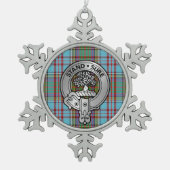 Clan Anderson Crest & Tartan Tin Sneeuwvlok Ornament (Voorkant)