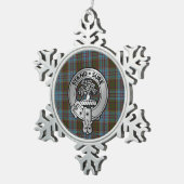 Clan Anderson Crest & Tartan Tin Sneeuwvlok Ornament (Rechts)