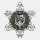 Clan Anderson Crest & Tartan Tin Sneeuwvlok Ornament (Voorkant)