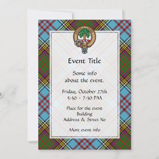 Clan Anderson Crest Uitnodiging (Voorkant)