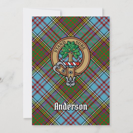 Clan Anderson Crest Uitnodiging (Achterkant)