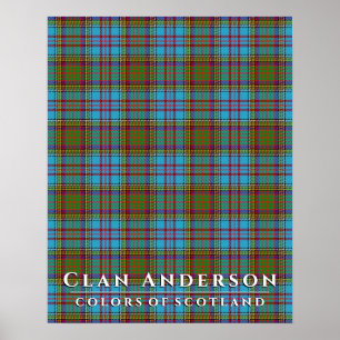 Clan Anderson Kleuren van Schotland 2 Tartan Plaid Poster