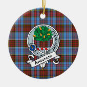 Clan Anderson Modern Badge Tartan Pset Keramisch Ornament (Voorkant)