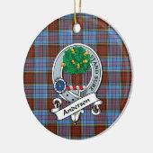 Clan Anderson Modern Badge Tartan Pset Keramisch Ornament (Links)