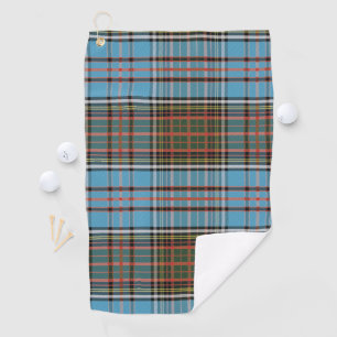 Clan Anderson Pset Tartan Blauwgroen bruine cheque Golfhanddoek