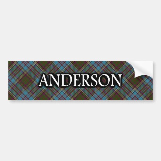 Clan Anderson Scottish Tartan Bumpersticker (Voorkant)