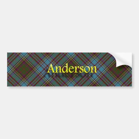 Clan Anderson Scottish Tartan Bumpersticker (Voorkant)