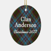 Clan Anderson Scottish Tartan Keramisch Ornament (Rechts)
