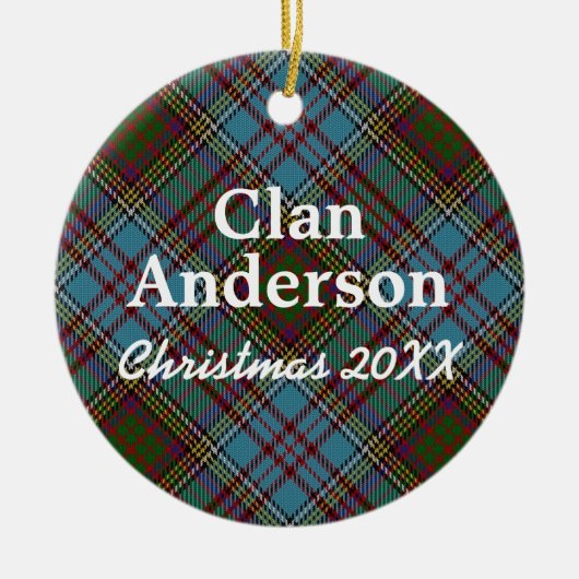 Clan Anderson Scottish Tartan Keramisch Ornament (Voorkant)