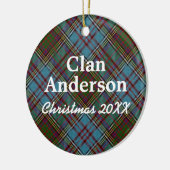 Clan Anderson Scottish Tartan Keramisch Ornament (Links)