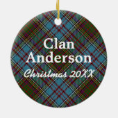 Clan Anderson Scottish Tartan Keramisch Ornament (Achterkant)