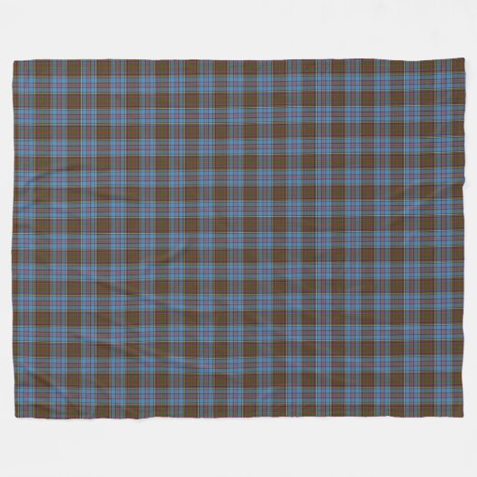 Clan Anderson Scottish Tartan Pset Pattern Fleece Deken (Voorkant (Horizontaal))