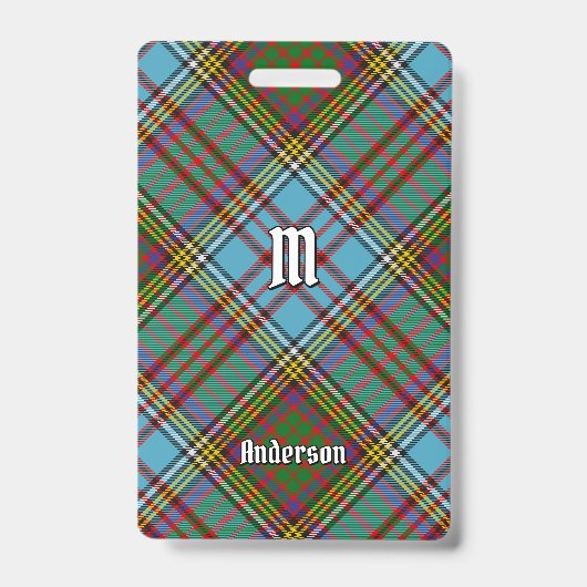 Clan Anderson Tartan Badge (Voorkant)