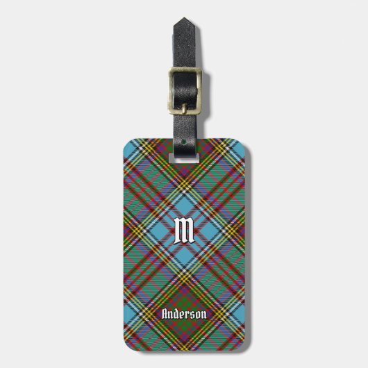 Clan Anderson Tartan Bagagelabel (Voorkant verticaal)
