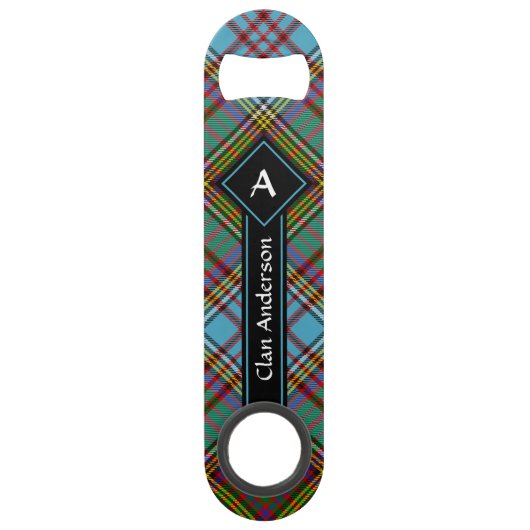 Clan Anderson Tartan Bar Key Speed Flessenopener (Voorkant)