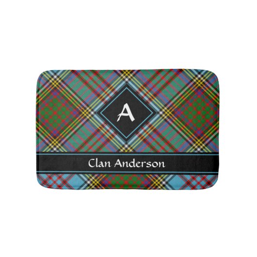 Clan Anderson Tartan Bath Mat (Voorkant)