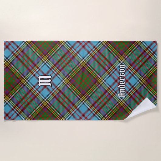 Clan Anderson Tartan Beach Towel Strandlaken (Voorkant)