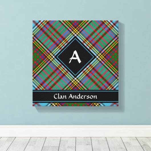Clan Anderson Tartan Canvas Print (Insitu (Houten vloer))