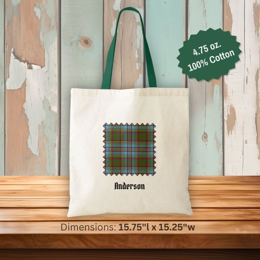 Clan Anderson Tartan Canvas tas