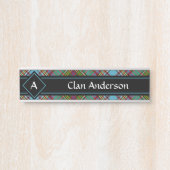 Clan Anderson Tartan Deurbord Deurbordje (Voorkant)