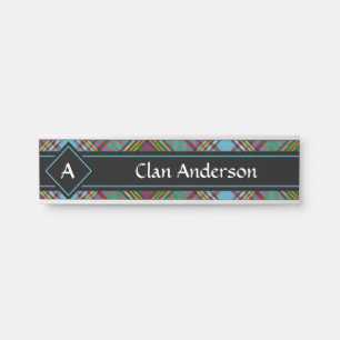 Clan Anderson Tartan Deurbord Deurbordje