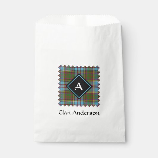 Clan Anderson Tartan Favor Bag Bedankzakje (Voorkant)