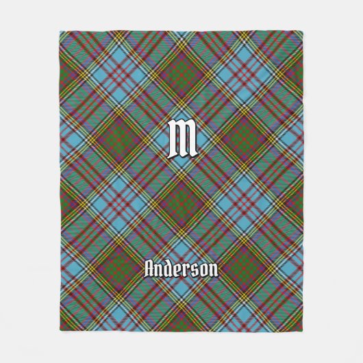 Clan Anderson Tartan Fleece Blanket (Voorkant)