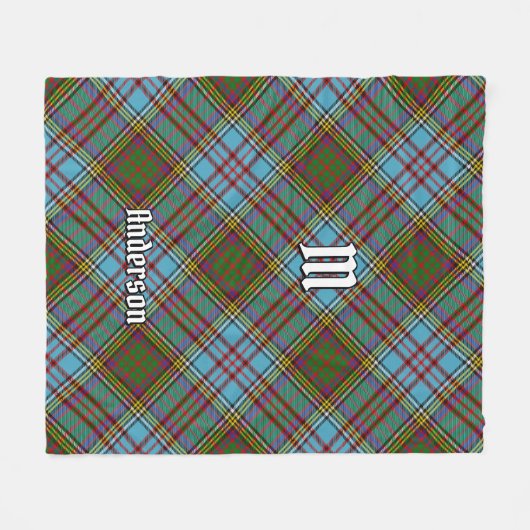 Clan Anderson Tartan Fleece Blanket (Voorkant (Horizontaal))