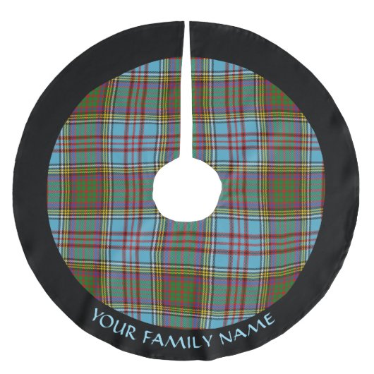 Clan Anderson Tartan geborsteld Polyester Tree Ski Kerstboom Rok (Voorkant)