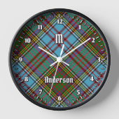 Clan Anderson Tartan Grote klok (Voorkant)