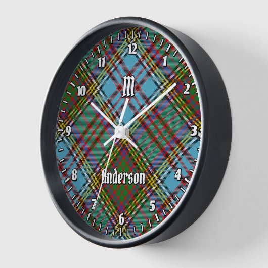 Clan Anderson Tartan Grote klok (Hoek)