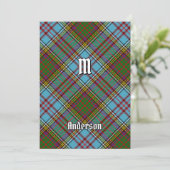 Clan Anderson Tartan Kaart (Staand voorkant)