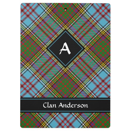 Clan Anderson Tartan Klembord (Achterkant)