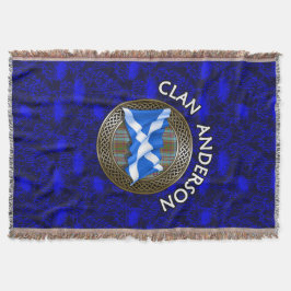 Clan Anderson Tartan Knot & Flag Deken