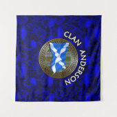 Clan Anderson Tartan Knot & Flag Wandkleed (Voorkant (horizontaal))