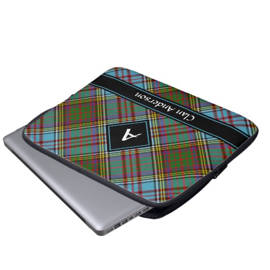 Clan Anderson Tartan Laptop Hoeve Laptop Sleeve (Voorkant onderkant)